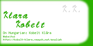 klara kobelt business card
